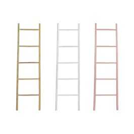 DKD Home Decor Toallero Escalera Rosa Bambú 5 x 150 x 40 cm (3 Unidades)