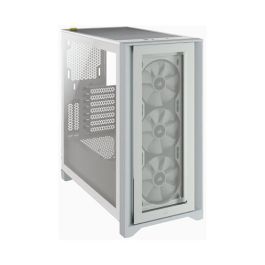 Corsair 4000X RGB Torre Midi ATX Blanca para PC Gaming con Ventana de Cristal Templado