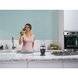 Ninja QB3001EUS Batidora de Vaso Individual para Smoothies 700W con 2 Vasos y Tapas de Viaje