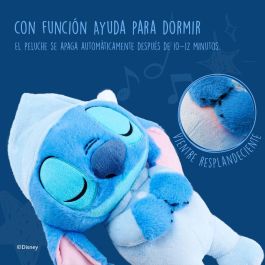 SIMBA Peluche Disney Stitch Dormilón con Sonido, Movimientos y Luz 31cm – Música Relajante, Auto Apagado
