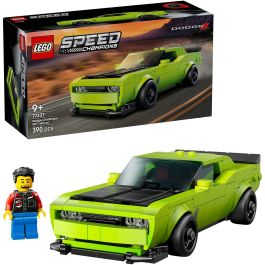 Lego Speed Champions Coche Deportivo Dodge Challenger SRT Hellcat - Kit de Construcción Réplica Detallada para Niños +9 Años