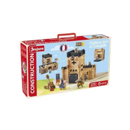 Jeujura 8028 Juego de Construcción Castillo Catapulta 270 Piezas de Madera