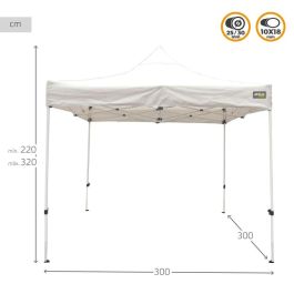 Cenador plegable altura ajustable 300x300x220 cm Cenador plegable altura ajustable 300x300x220 cm