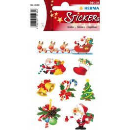 HERMA 15080 Pegatinas decorativas de Navidad Santa Claus, 24 unidades, 3 hojas, autoadhesivas permanentes de papel multicolor Precio: 12.89000053. SKU: B1HTEG9MS7