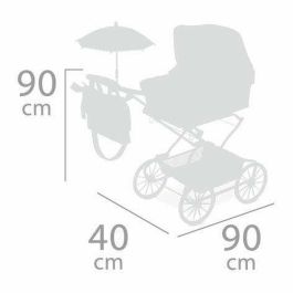 Coche reborn plegable verona con sombrilla para muñecas de hasta 55 cm 40x90x90 cm Coche reborn plegable verona con sombrilla para muñecas de hasta 55 cm 40x90x90 cm