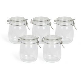 Livoo MEN400 - Juego de 5 Tarros para Batch Cooking de Vidrio Borosilicato con Cierre Metálico - 750 ml Precio: 40.27122. SKU: B12FXYML5S