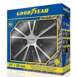 Goodyear Tapacubos Monaco Bicolor 15" Negro-Plata Cs1 GOD9054 - Juego de 4 Unidades