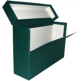 Caja Transferencia Folio Carton Forrado En Geltex (39X25,5 X11 Cm) Verde Mariola 1685VE