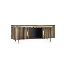 GINER Y COLOMER Mueble TV de Madera de Mango y Bronce 150 cm