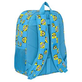 Mochila Escolar Minions Minionstatic Azul 33 x 42 x 14 cm