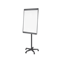 Q-connect Pizarra Móvil Magnética Lacada Blanca con Ruedas para Conferencias 70x100 cm