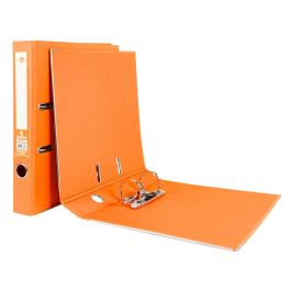 Archivador De Palanca Liderpapel A4 Documenta Forrado Pvc Con Rado Lomo 52 mmnaranja Compresor Metalico 6 unidades