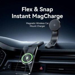 Vention KSKB0 - Cargador de Coche Inalámbrico 15W con Soporte para Salpicadero/Parabrisas USB-C