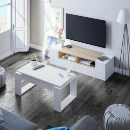 Nova MEU8423490266831 Mesa de centro elevable Melamina blanca L 105 x P 55 x H 45 cm
