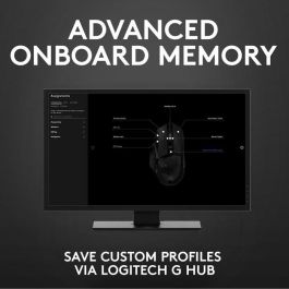 Logitech Ratón Gaming G502 Hero, Sensor HERO 25600 DPI, RGB LIGHTSYNC, Negro