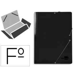 Liderpapel Carpeta Gomas Tres Solapas Cartón Plastificado Folio Color Negro Precio: 1.79000019. SKU: B1AXE7YGCK
