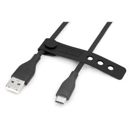 DIGITUS Cable USB 2.0 de Silicona Tipo C a USB A, 0.5m, Negro