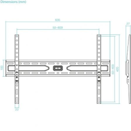 TOOQ SOPORTE FIJO PARED PANTALLAS 37"-86", NEGRO