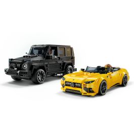 LEGO 76924 Speed Champions Mercedes-AMG G 63 y SL 63 - Pack Doble Coches de Juguete Construible Negro y Amarillo