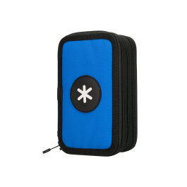 Antartik Plumier Escolar Triple Cremallera Color Azul 36 Piezas