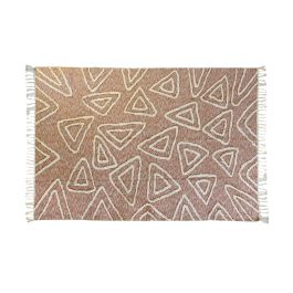 DKD Home Decor Alfombra Urban Rectangular Rosa y Blanco de Polyester 1300 gsm, 230x160 cm con 1 cm de Grosor, Flecos, Hecha a Mano Precio: 55.50000049. SKU: S3045055