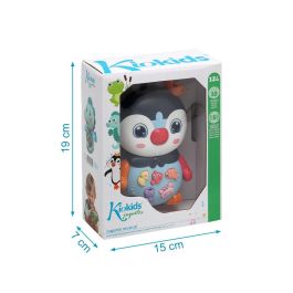 KioKids Pingüino Musical Interactivo Bebé con Luz y Sonidos, Botones Animales, Desarrollo Temprano +12 Meses Multicolor