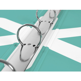 Antartik Carpeta de Anillas A4 Forrada 4 Anillas 25 mm Redondas Color Menta