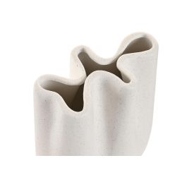 DKD Home Decor Jarrón Scandi de Cerámica Blanco 11 x 18 x 16 cm (4 Unidades)