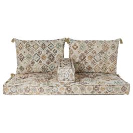 Sillon DKD Home Decor Beige Amarillo 76 x 13 x 145 cm Set de 4 Sillon DKD Home Decor Beige Amarillo 76 x 13 x 145 cm Set de 4