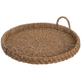 DKD Home Decor Bandeja Natural 60 x 13 x 62 cm (4 Unidades) Seagrass Metal