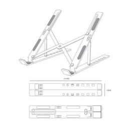 Aisens Soporte Ajustable para Portátil y Tablet, Aleación de Aluminio, 7 Alturas, Gris - Ergonomía y Comodidad Aisens Soporte Ajustable para Portátil y Tablet, Aleación de Aluminio, 7 Alturas, Gris - Ergonomía y Comodidad
