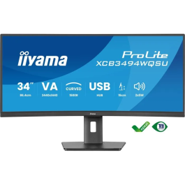 iiyama XCB3494WQSU-B1 Monitor Curvo 34 Pulgadas VA UWQHD 21:9 Flicker-Free Luz Azul