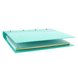 Oxford Europeanbinder Classic Carpeta de Anillas 4x35mm A4+ Recambio 100 Hojas con Goma Elástica y Lomo Ergonómico