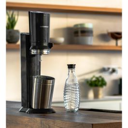 SodaStream Crystal 3.0 Titan Máquina de Agua con Gas, Acero Inoxidable, Incluye 1 Garrafa de Vidrio