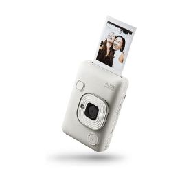 FUJIFILM Instax mini LiPlay - Cámara instantánea digital con pantalla 2.7", 10 MP, Blanco Misty Weiss, Bluetooth, impresión 86x54 mm, incluye correa y batería
