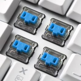 Sharkoon PureWriter TKL RGB Teclado Mecánico Gaming Blanco US-Layout, Switches Kailh Blue
