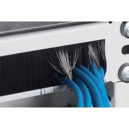 Digitus Regleta de Cepillos para Cables 1U, Panel Ciego para Armarios de 483mm (19"), Apertura 24x423mm, Gris