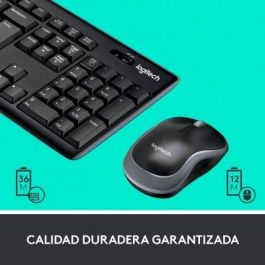 LOGITECH TECLADO + MOUSE MK270 optico wireless Negro