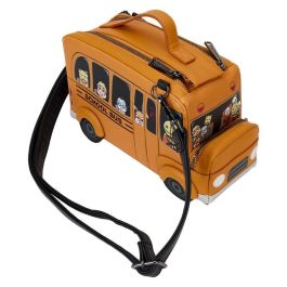 Loungefly Bolso bandolera Sam Trick r Treat de piel vegana con correa ajustable y compartimentos con cremallera