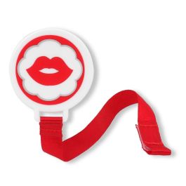 KioKids Sujetachupete Mr&Mrs Rojo para +6 meses con Pinza y Velcro