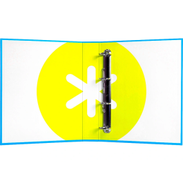 Antartik Carpeta 4 Anillas 40mm Mixtas A4 Forrada Color Azul