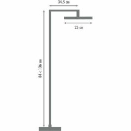 Edouard Rousseau AAAPS00314 - Columna de Ducha Termostática Grafito con Rociador Orientable Ø 250 mm Gris