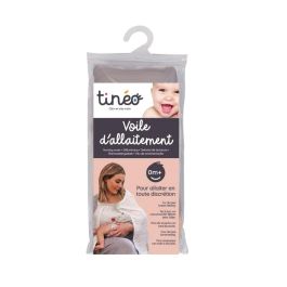 Tineo Velo de Lactancia Gris para Mujer - Cobertura Discreta del Pecho y Vientre, Tejido Ligero y Transpirable, Contacto Visual con el Bebé