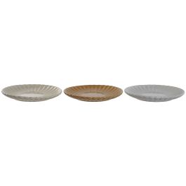 Plato Scandi DKD Home Decor Beige Blanco 20 x 2.5 x 20 cm (6 Unidades) Plato Scandi DKD Home Decor Beige Blanco 20 x 2.5 x 20 cm (6 Unidades)
