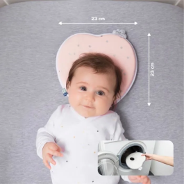 Babymoov Lovenest Soporte Ergonómico para Cabeza de Bebé Transpirable y Suave para Prevención de Plagiocefalia Color Pinky