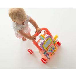 KioKids Correpasillos Andador de Actividades Interactivo para Bebés +12 Meses con Piano, Pizarra y Formas - Desarrollo y Paseo Rosa