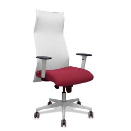 Sillon Piqueras Y Crespo Sahuco Direccion Uso Intensivo (8H) Brazos Blancos Regulables Mecanismo Sincro Respaldo Malla Blanca Transpirable Y Asiento Tapizado Bali Granate Precio: 509.88999974. SKU: B1EYKSTF68