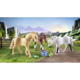 PLAYMOBIL 71356 3 caballos Morgan, Cuarto de Milla y Shagya - Caballos de la Cascada - A partir de 5 años PLAYMOBIL 71356 3 caballos Morgan, Cuarto de Milla y Shagya - Caballos de la Cascada - A partir de 5 años