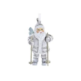 Decoracion Colgante Navidad Moderna DKD Home Decor Gris Blanco 5 x 8 x 7.5 cm (12 Unidades)