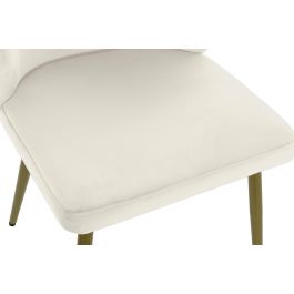 DKD Home Decor Silla Glam Blanca y Negra de Poliéster y Metal. Altura de Asiento 48cm, Desmontable. Dimensiones 58x58x78 cm. DKD Home Decor Silla Glam Blanca y Negra de Poliéster y Metal. Altura de Asiento 48cm, Desmontable. Dimensiones 58x58x78 cm.